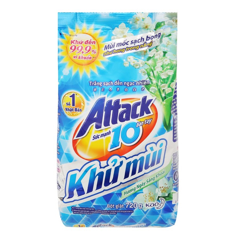 Bột giặt Attack khử mùi hương ngày sảng khoái 720g
