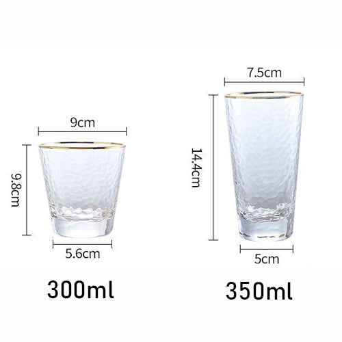 Bộ bình và cốc thủy tinh chịu nhiệt vân sần xuất Nhật kèm giá úp cốc và khay dung tích 1500ml