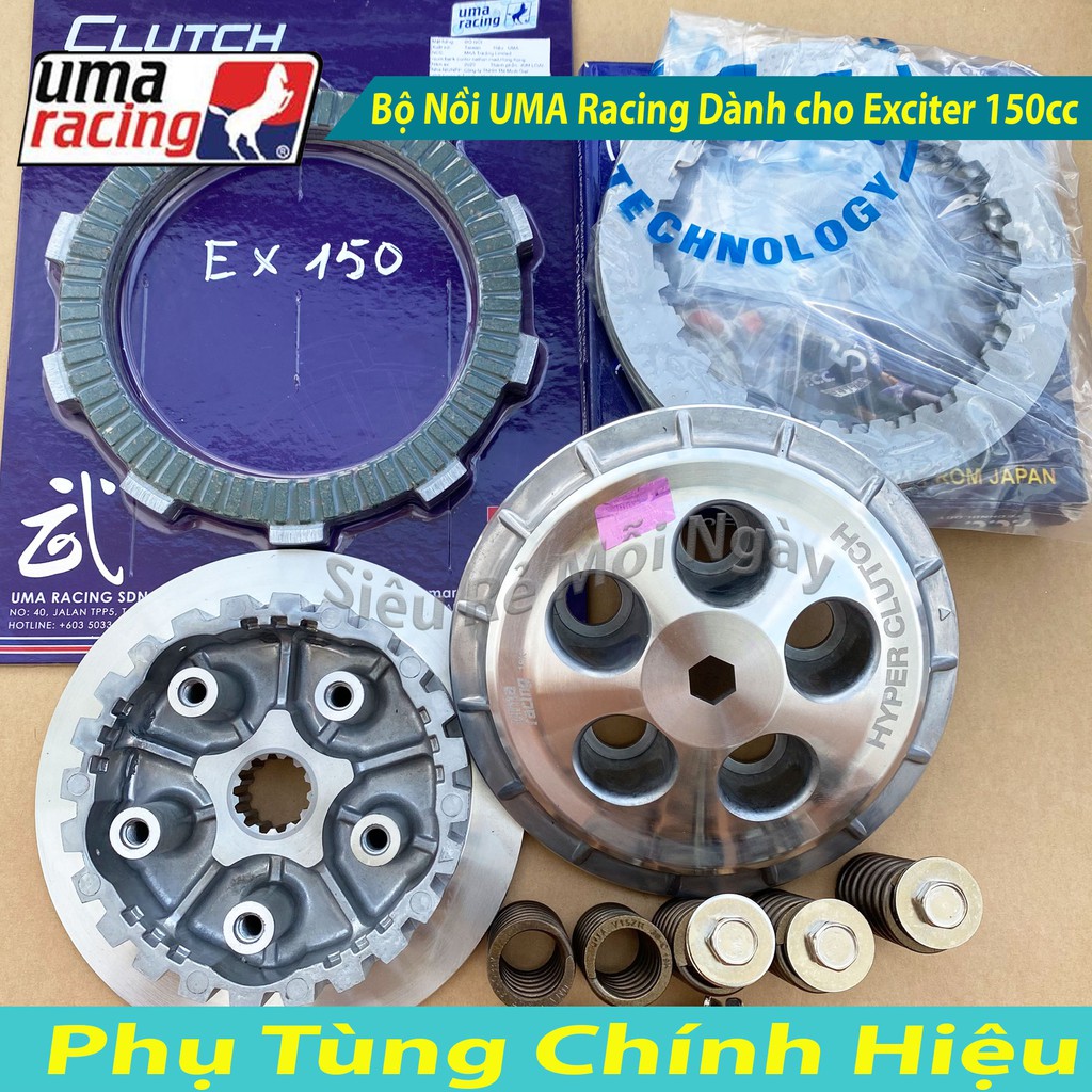 Combo Full Bộ Nồi Uma Racing 5 lò xo, Bố nồi Uma Racing, Lá sắt cho Exciter 150, FZ 150i, R15