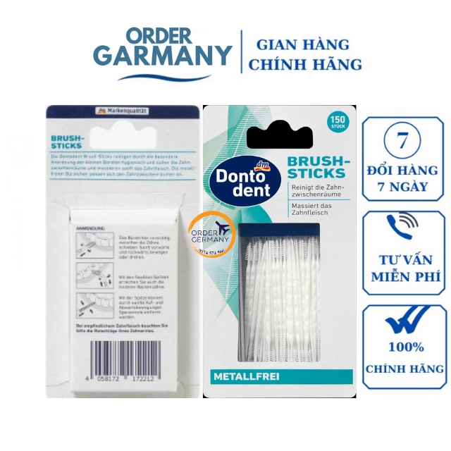 Tăm xỉa răng nha khoa 2 đầu Dontodent Đức 150c