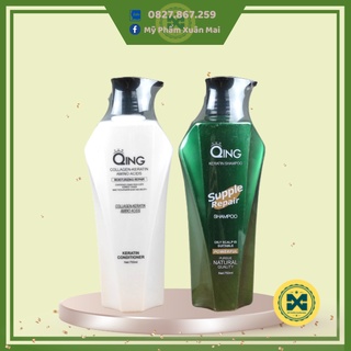 Cặp Dầu Gội - Xả Qing Collagen Keratin
