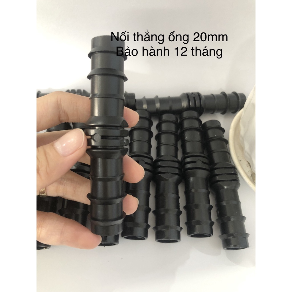 Bộ 10 Nối thẳng cho ống Φ16mm - 20mm - 25mm, Măng sông cho ống PE, LDPE, HDPE, PVC D16 - 20 - 25 - BH 1 Năm