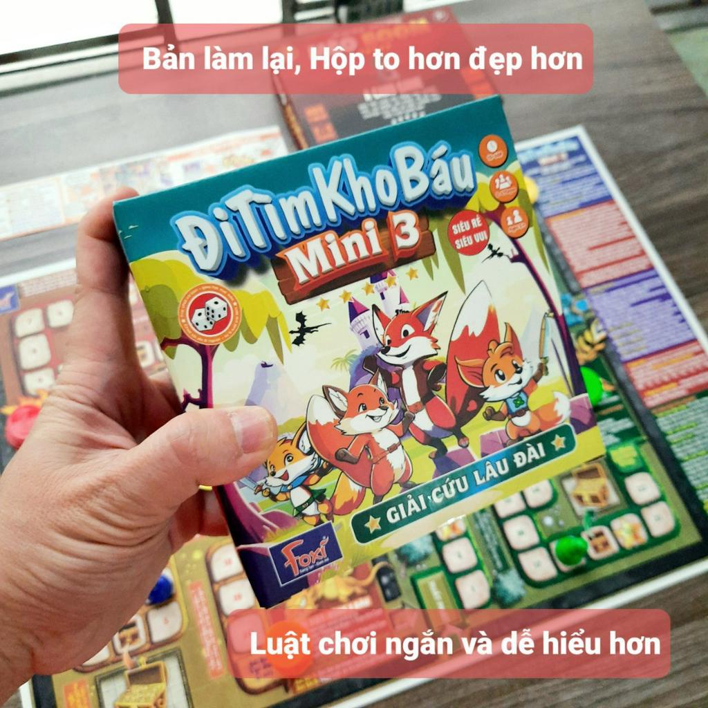Board game-Đi tìm kho báu mini 3 Foxi-nâng cao khả năng xử lí tình huống-tranh luận-logic