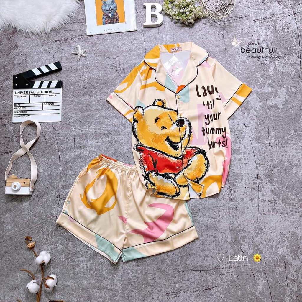 Phần 4_Đồ Mặc Nhà Pijama Lụa Latin Quần ĐÙI Freesize - HÀNG THIẾT KẾ | BigBuy360 - bigbuy360.vn