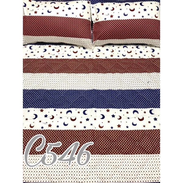 bộ drap (ga giường 4 món ) Thắng lợi cotton in logo chính hãng mẫu TRĂNG SAO ĐỎ