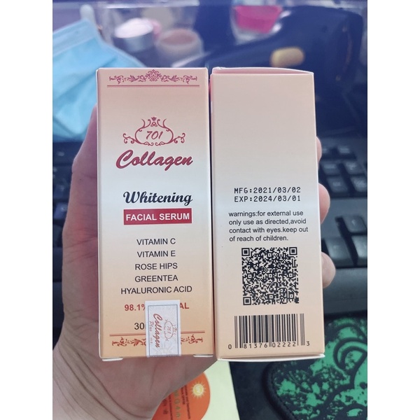 [Hàng malaysia] Serum collagen plus vit E trắng da, sạch nám