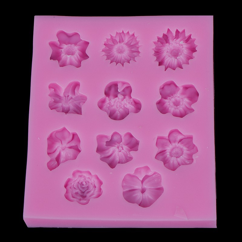 1 Khuôn Làm Bánh &amp; Socola Hình Hoa Bằng silicone