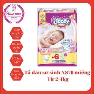 [HÀNG TĂNG]Tã Dán Bobby Sơ Sinh Siêu Thấm XS70