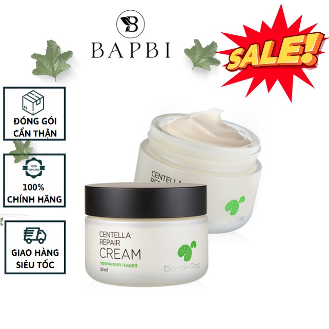 Kem Rau Má Goodndoc Centella Repair Cream Dưỡng Ẩm Phục Hồi Da 50ml Chính Hãng