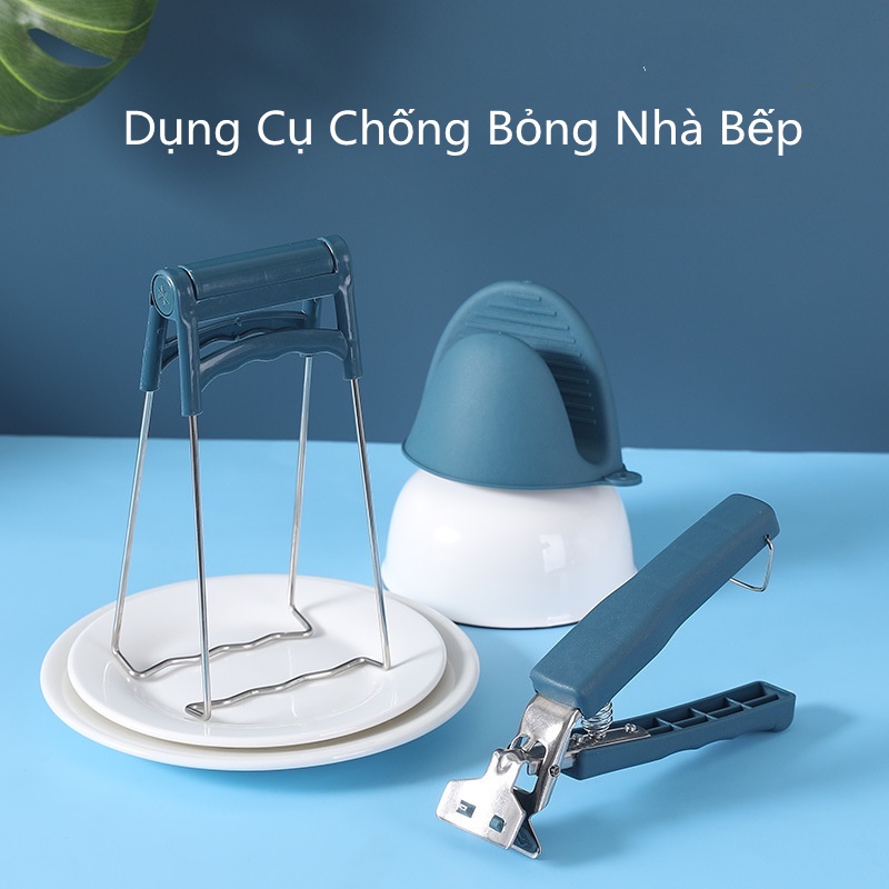 Anti-scalding Clip Tray Holder Plate Clamp Kitchen Silicone Gloves Non-slip Bowl Clip