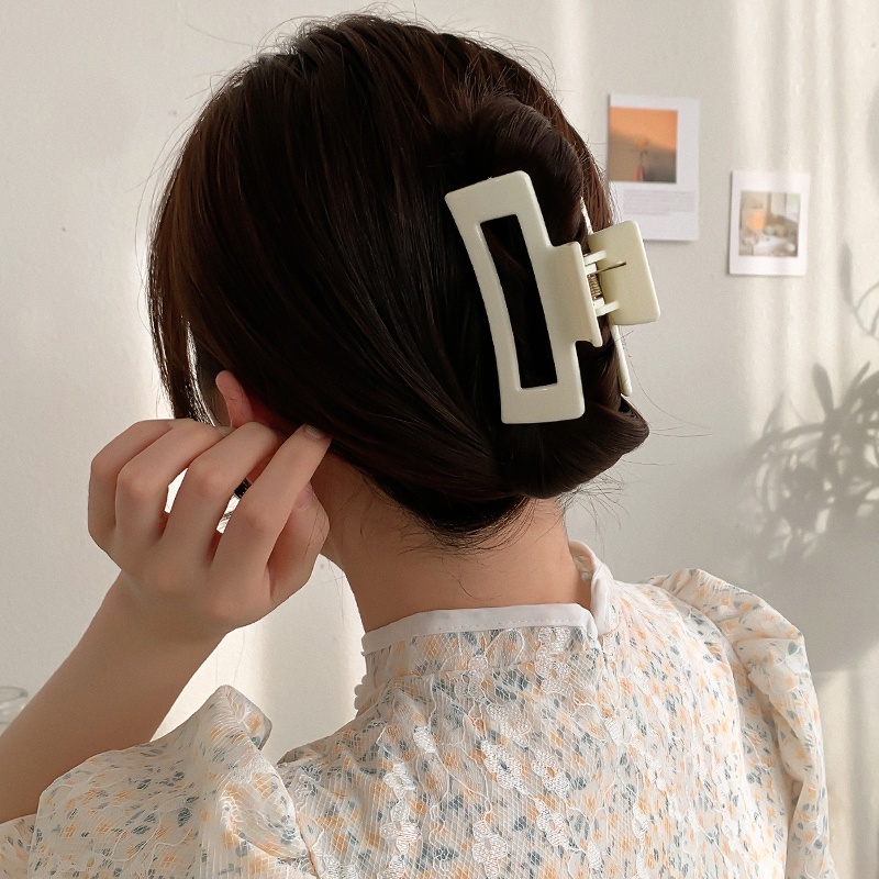 Kẹp Tóc Màu Trắng Thiết Kế Đơn Giản Thời Trang Dành Cho Nữ