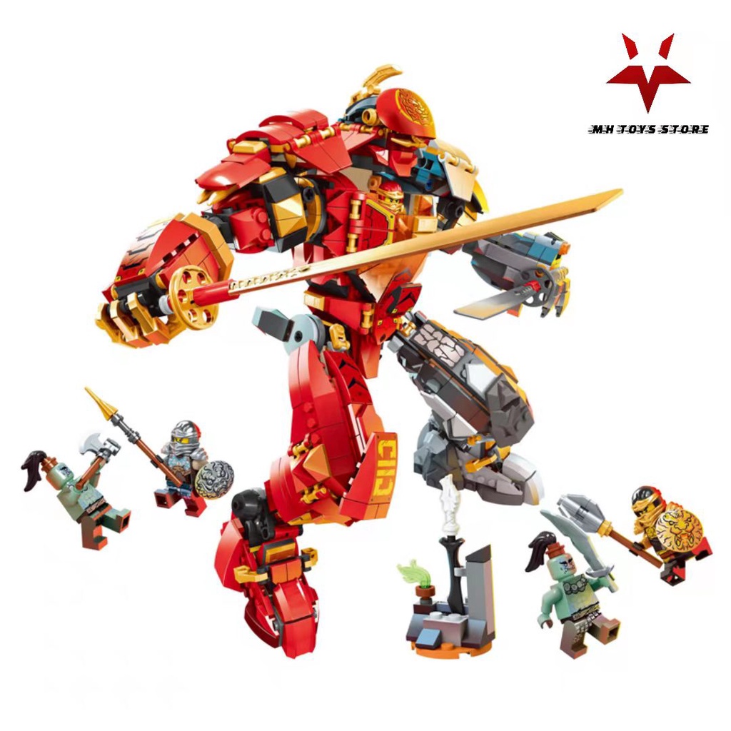 Đồ chơi lego xếp hình lắp ráp bela ninja 11555 - 998 chi tiết - bộ sư tập bộ áo giáp ninija hỏa thạch