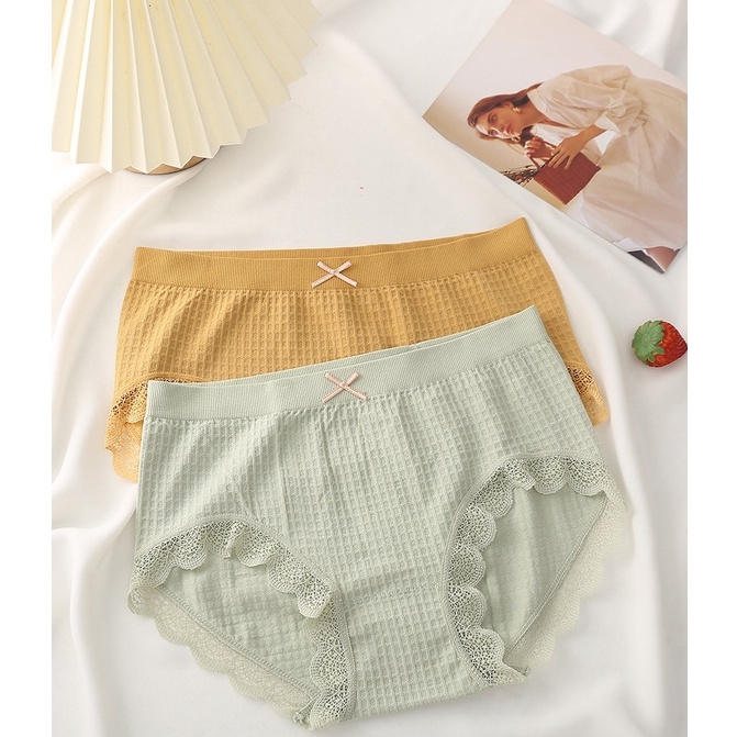 Quần Lót Không Đường May Viền Ren Phong Cách Nhật Bản Dành Cho Nữ