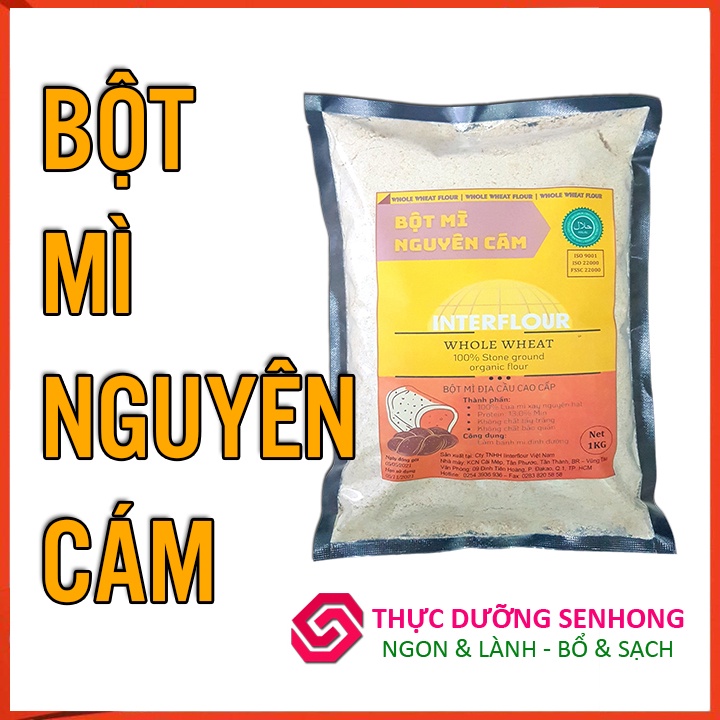 Bột mì nguyên cám địa cầu cao cấp (1kg) whole wheat flour