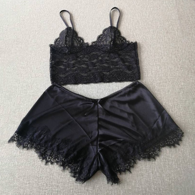 Bộ pijama ren AOWEINISI; thiết kế quyến rũ thời trang cho nữ