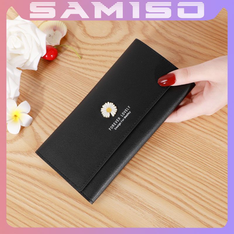 Ví nữ dài cầm tay hoa cúc đẹp đựng tiền nhiều ngăn thời trang cao cấp DA2 | BigBuy360 - bigbuy360.vn