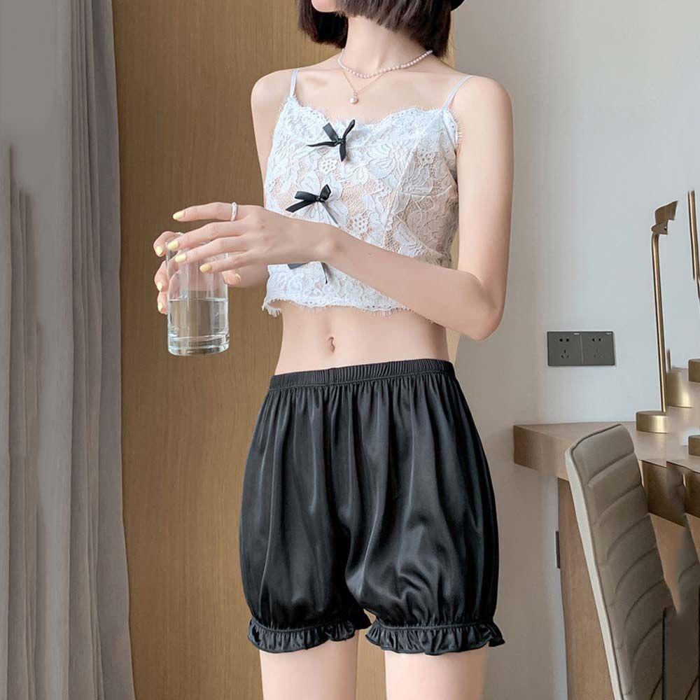 Quần Short Bảo Hộ An Toàn Dáng Rộng Bằng Satin Thời Trang Mùa Hè
