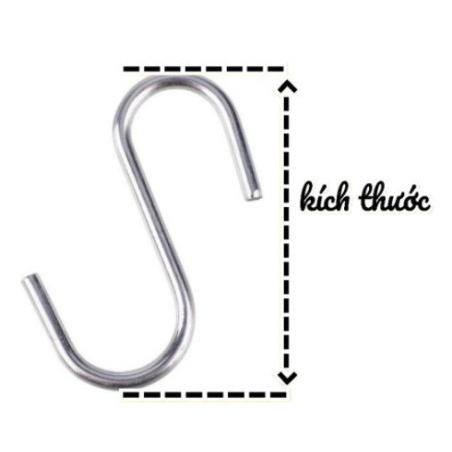 COMBO 10 MÓC TREO CHỮ S INOX 10 CM