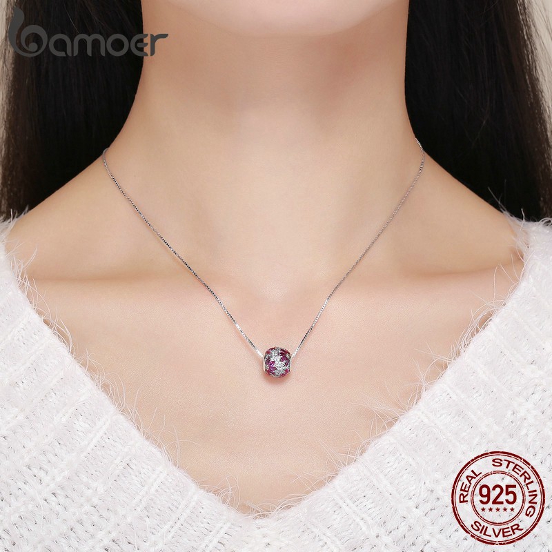 Hạt xỏ Bamoer Bạc 925 Làm Mặt Dây Chuyền/Vòng Đeo Tay