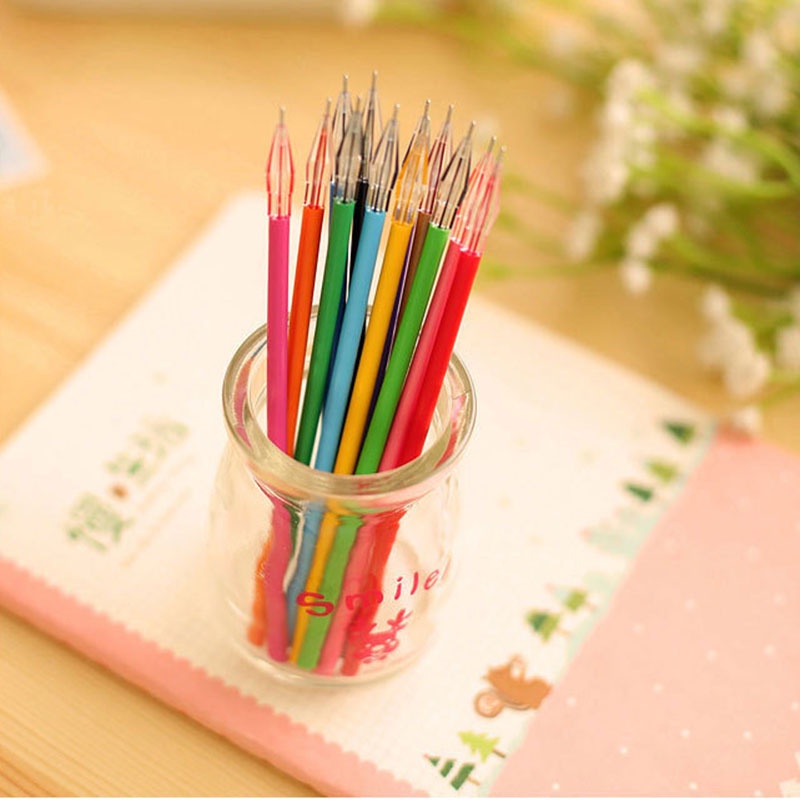 Set 12 Lõi Bút Kim Cương 0.38mm 12 Màu Sắc Sáng Tạo