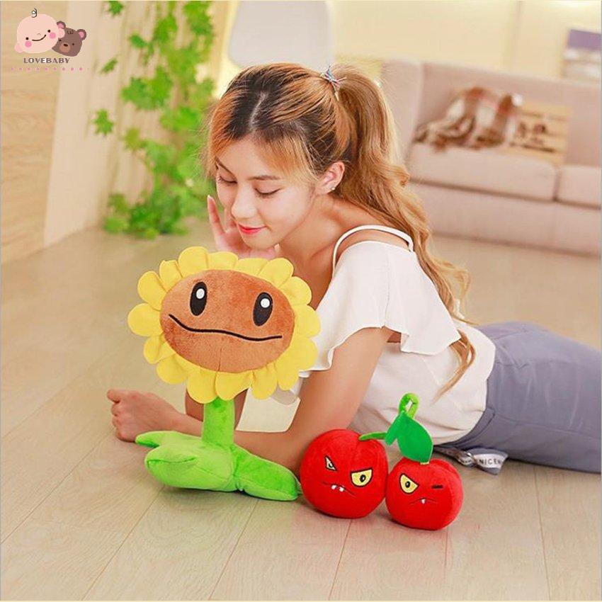 [HOT]Large Plants Vs Zombies Plush Toys Giants Zombie Dolls Pendant Sun Flower