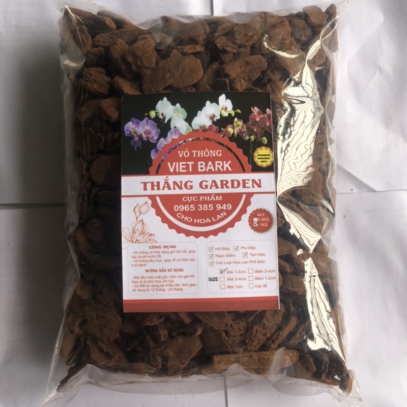 1kg vỏ thông đủ kích cỡ