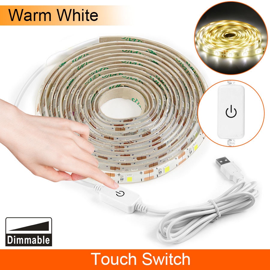 Dây Đèn led 1m 2m 3m 4m 5m usb 5v Cảm Ứng Chống Thấm Nước Cho Phòng Tắm