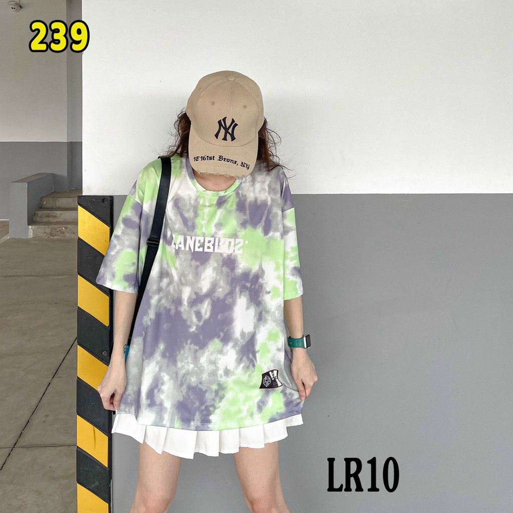 Áo thun loang màu 𝑭𝒓𝒆𝒆𝒔𝒉𝒊𝒑 Áo phông unisex LR10 vải cotton xượt poli co giãn thấm hút tốt, không xù lông