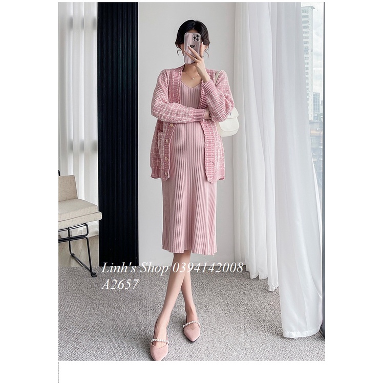 SET ÁO VÁY LEN BẦU A2657