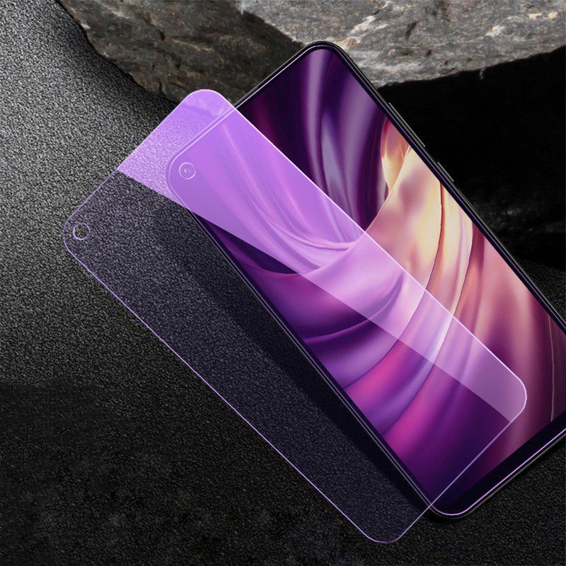 Kính cường lực Redmi Note 9 / Redmi 10X 4G Tím chống tia UV hại mắt 9H / 2.5D