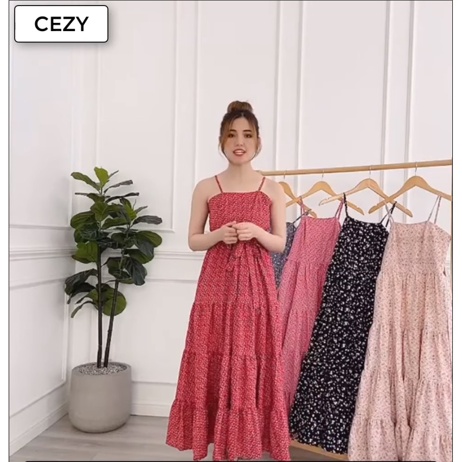 Đầm Maxi Dài Đi Biển Cao Cấp Hoạ Tiết Hoa CEZY D51