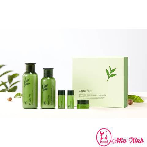 BỘ SẢN PHẨM DƯỠNG DA [INNISFREE] Green Tea Balancing Skin Care Set EX