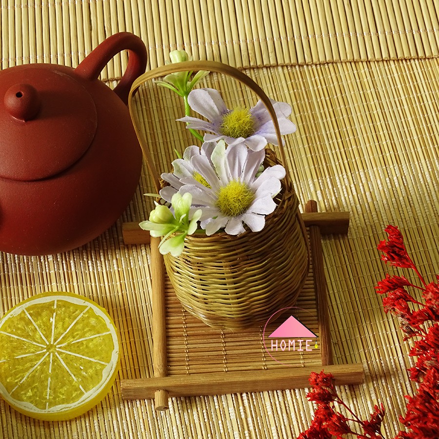 [Phụ kiện chụp hình] Giỏ hoa quai mini trang trí độc lạ