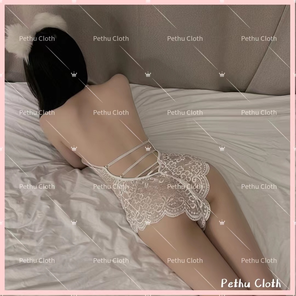 （Q1,HCM) Váy ngủ sexyBodysuit 2 dây xẻ ngực váy ngủ jum xẻ quyến rũ với tinh khôi 40-60kg--016
