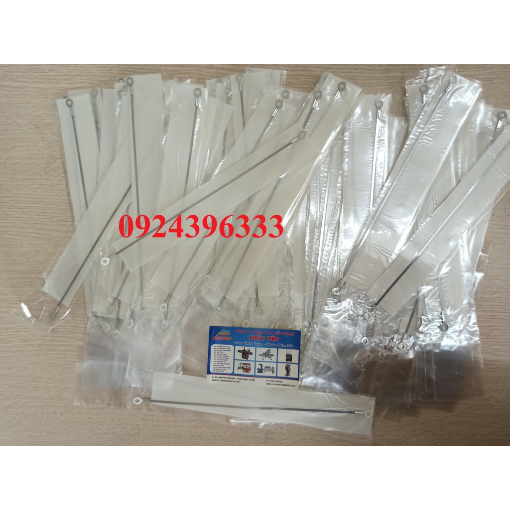 Dây hàn máy hàn miệng túi dập tay Đức Tín dùng để ép nhiệt túi nilon, túi bóng, có 1 dây sắt và 1 lớp vải chịu nhiệt