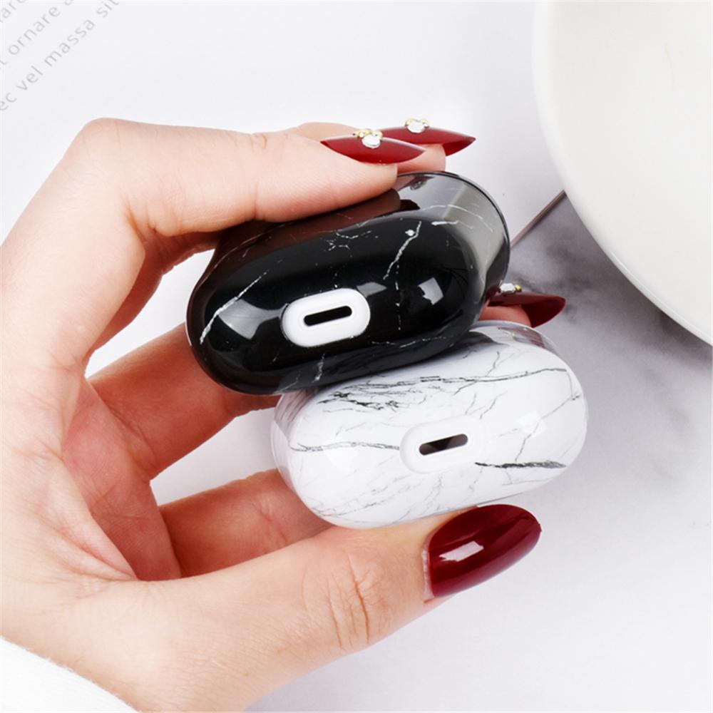 JONYE Vỏ Bảo Vệ Hộp Sạc Tai Nghe Apple AirPods 1 2 Không Dây Chống Sốc Vân Đá Cẩm Thạch