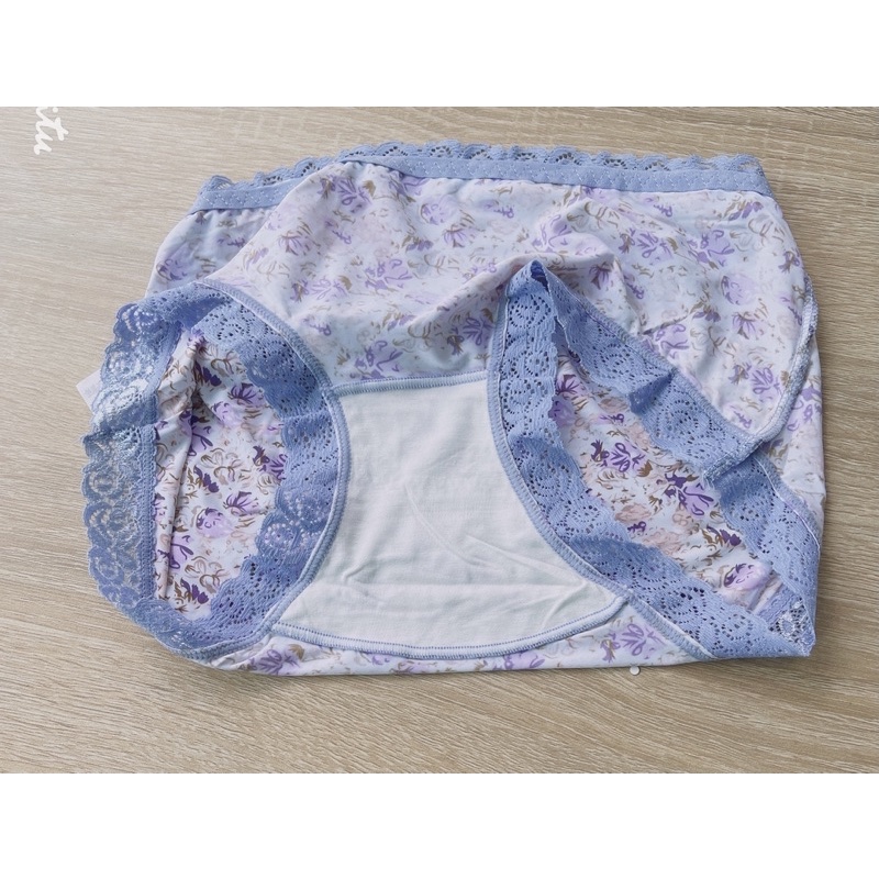 Quần lót Nữ Su Hoa điều hoà phối ren Rất mát , Quần lót Thun Lạnh viền ren Dễ thương