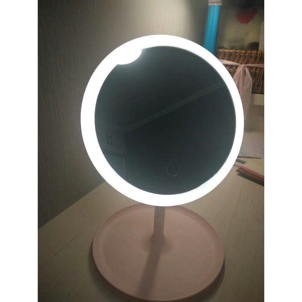 GƯƠNG TRANG ĐIỂM ĐỂ BÀN CÓ LED DÁNG TRÒN