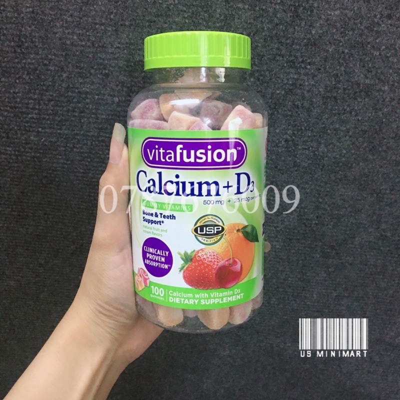 ❤Kẹo Dẻo Bổ Sung Canxi Vitafusion Calcium + D3 500mg