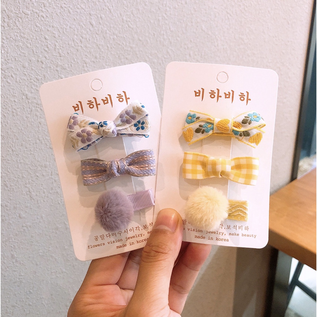 Set kẹp tóc cho bé ( set 3 kẹp )