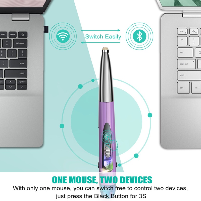 Chuột Quang Không Dây DạNg BúT Chì 2 4GHZ 800 1200 1600 DPI