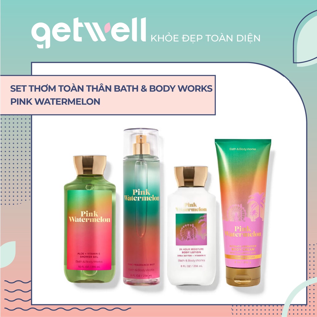 PINK WATERMELON | Sản Phẩm Tắm, Dưỡng, Xịt Thơm Toàn Thân Nến thơm phòng Bath & Body Works