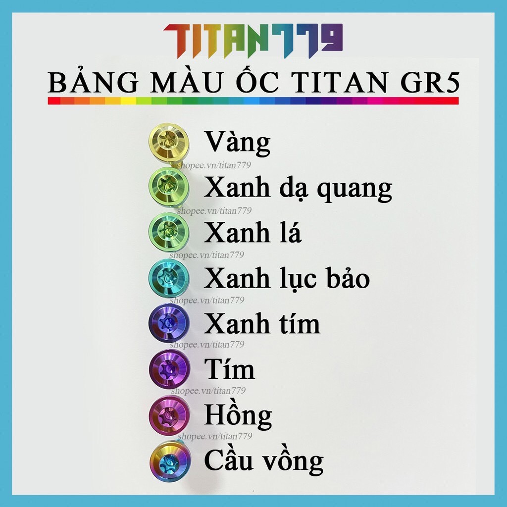 Ốc tay thắng zin Titan Gr5 Đầu SALAYA cho tất cả các dòng xe Exiter Ex Sirius Wave Sonic Satria Winner Raider