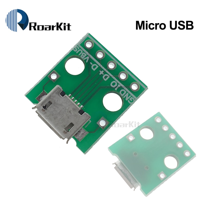 Bảng Mạch Chuyển Đổi Đầu Cắm USB MINI MICRO USB Sang DIP 2.54mm 5pin Female Type-C USB2.0 3.0 Female PCB