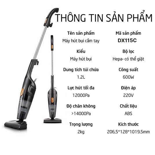 MÁY HÚT BỤI máy hút bụi gia đình đa năng Deerma Dx115C, Dx118c, CM800 lõi lọc hepa Hút Bụi Gia Đình Văn Phòng