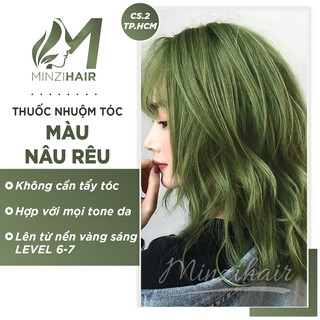 Thuốc Nhuộm Tóc Nâu Rêu | Lên Từ Nền Tóc Nâu - Thuốc nhuộm tóc Minzihair