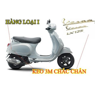 Bộ tem chữ vespa lx125 decal vespa lx 125 hàng đẹp keo chắc chắn