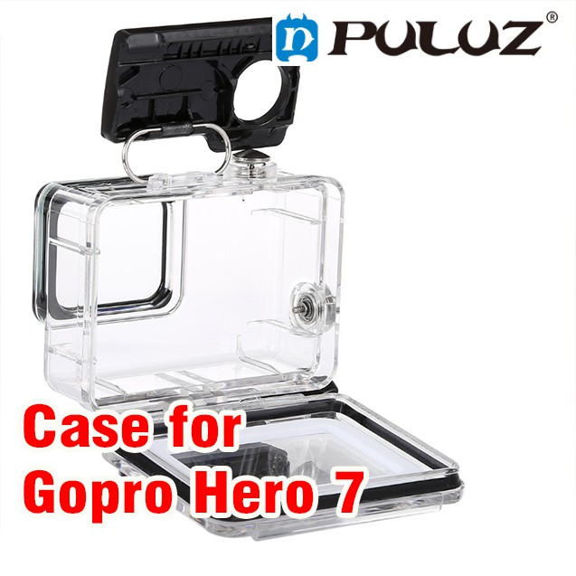 Case chống nước gopro hero 7 6 5 bằng nhựa mica trong suốt chống nước độ sâu 45m