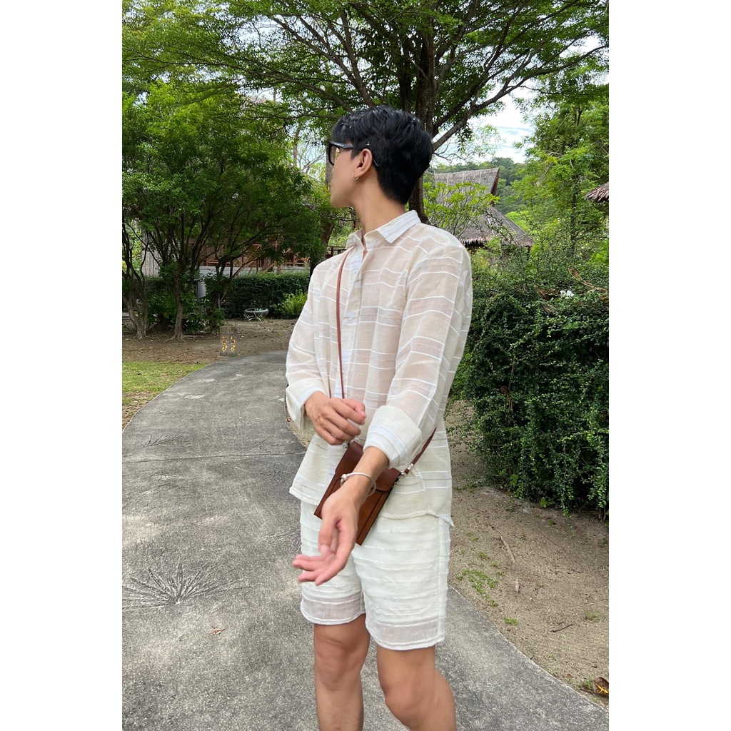 QUẦN SHORT NAM ĐI BIỂN , THỜI TRANG,MIN STRIPED SHORT