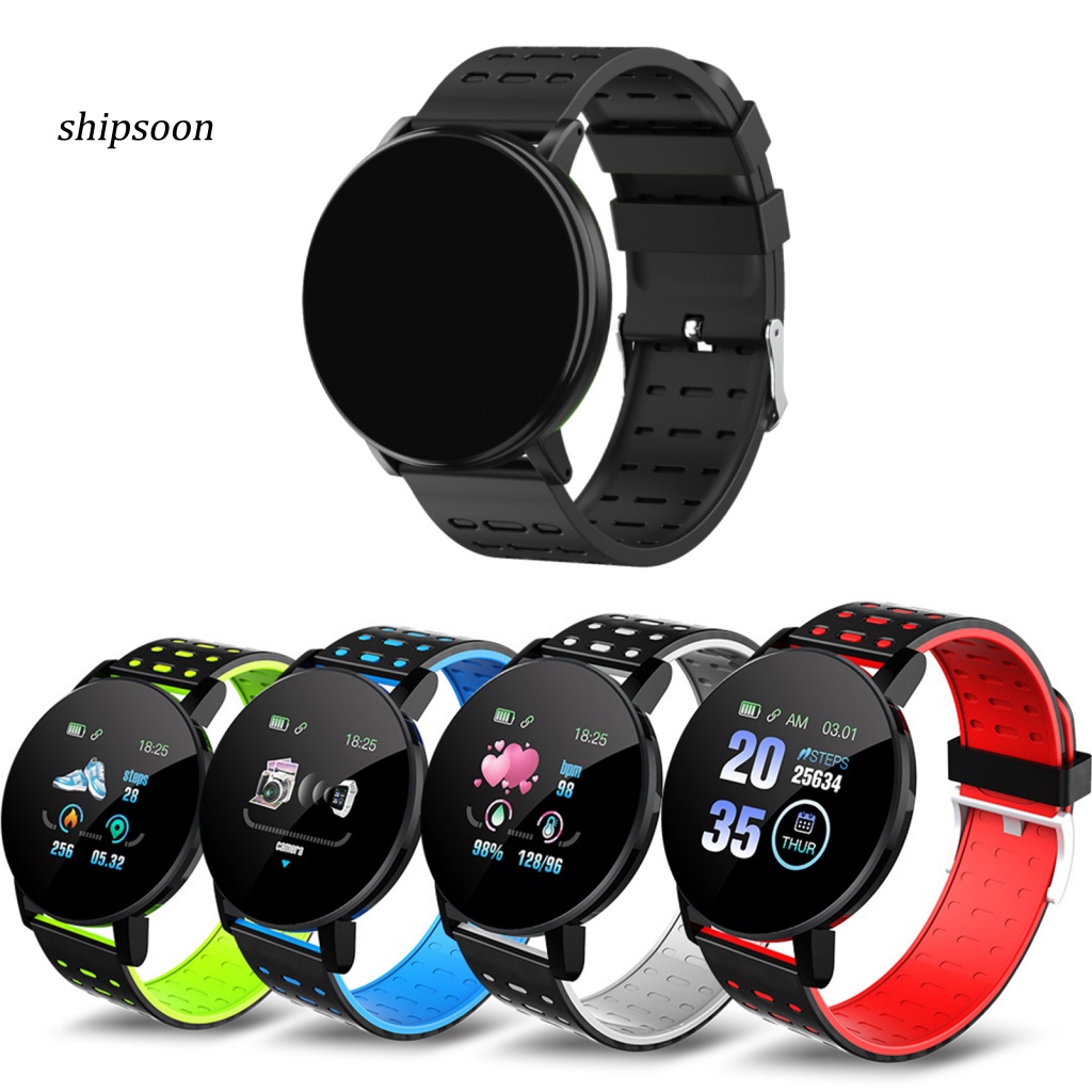 Đồng Hồ Đeo Tay Thông Minh Kỹ Thuật Số Mặt Tròn Chống Mòn 119 Plus Cho Nam Và Nữ